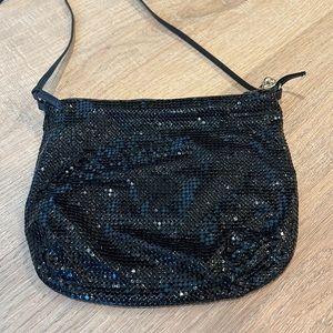 Whiting & Davis black shimmer bag